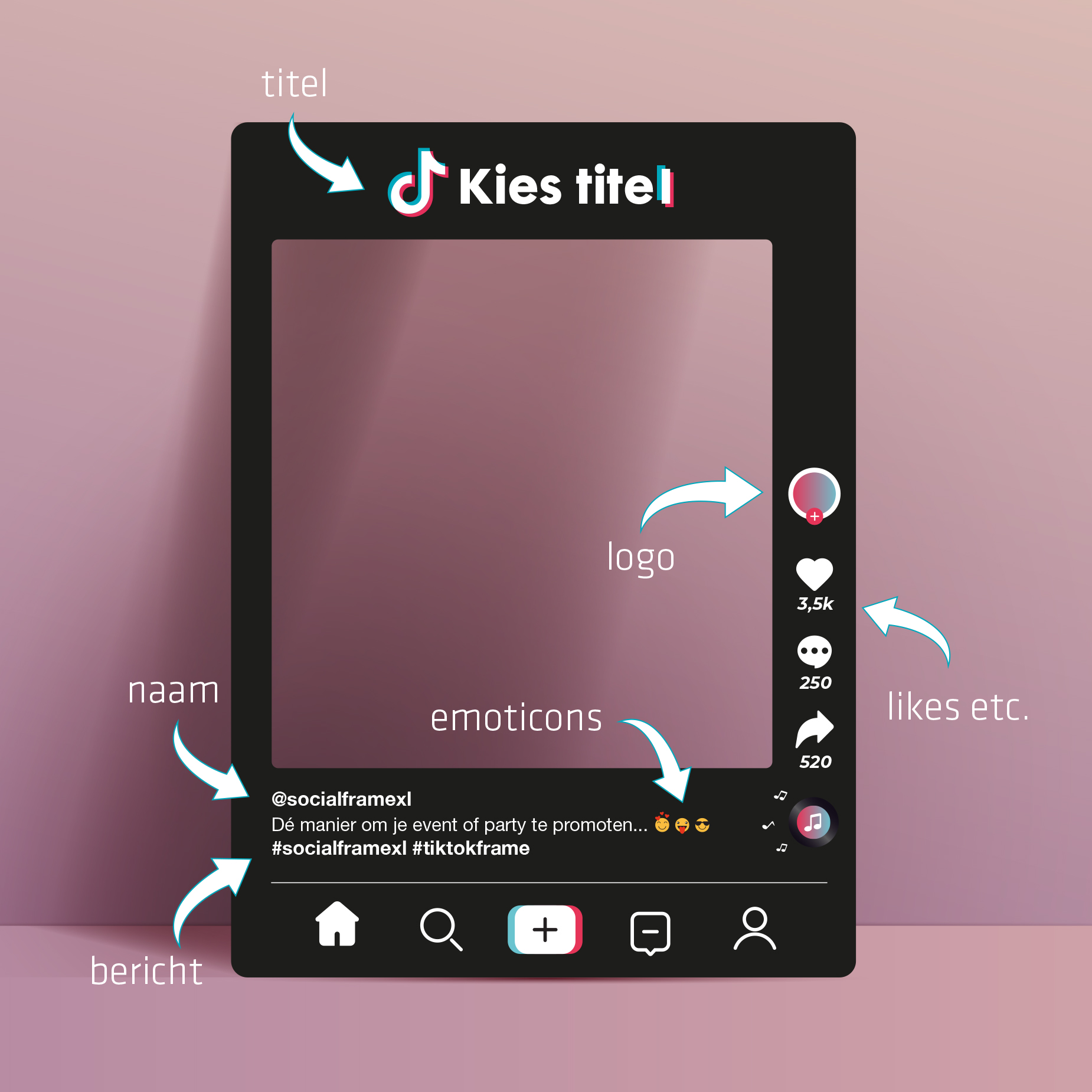 TikTok frame maken - Social media frame maken