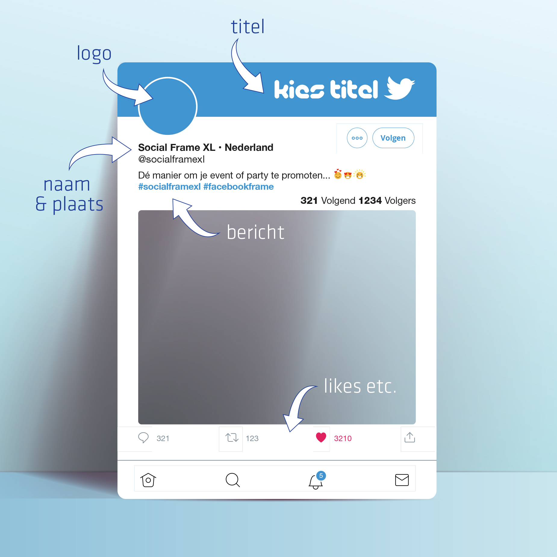 Twitter frame maken - Social media frame maken